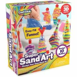 Cheapest 😉 Creative Kids Sand Art Activity Kit for Kids - 10 Sand Art Bottles and 10 Colored Cool Sand Bags Age 6+ 💯