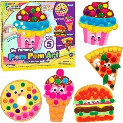 Buy ✔️ Creative Kids So Yummy! Pom Pom Art Kit for Kids - Create 5 Food-Theme Boards 🔔