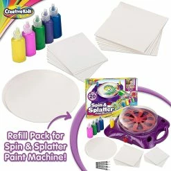 Cheap Crafts For Girls Store -Cheap Crafts For Girls Store creative kids spin and paint refill pack 8 x large cards 8 x small cards 4 x round cards 5 bottles of colored paint14152670 a01NOWA
