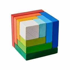 Cheapest 🛒 HABA Rainbow Cube - 3D Arranging Game (Made in Germany) 👏