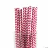 New 😍 Chevron Paper Straws - 24 Pc. 🌟 -Cheap Crafts For Girls Store hot pink chevron paper straws 24 pc 13659661
