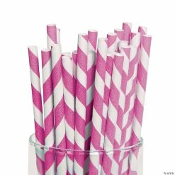 Best Sale 👍 Striped Paper Straws - 24 Pc. 🌟