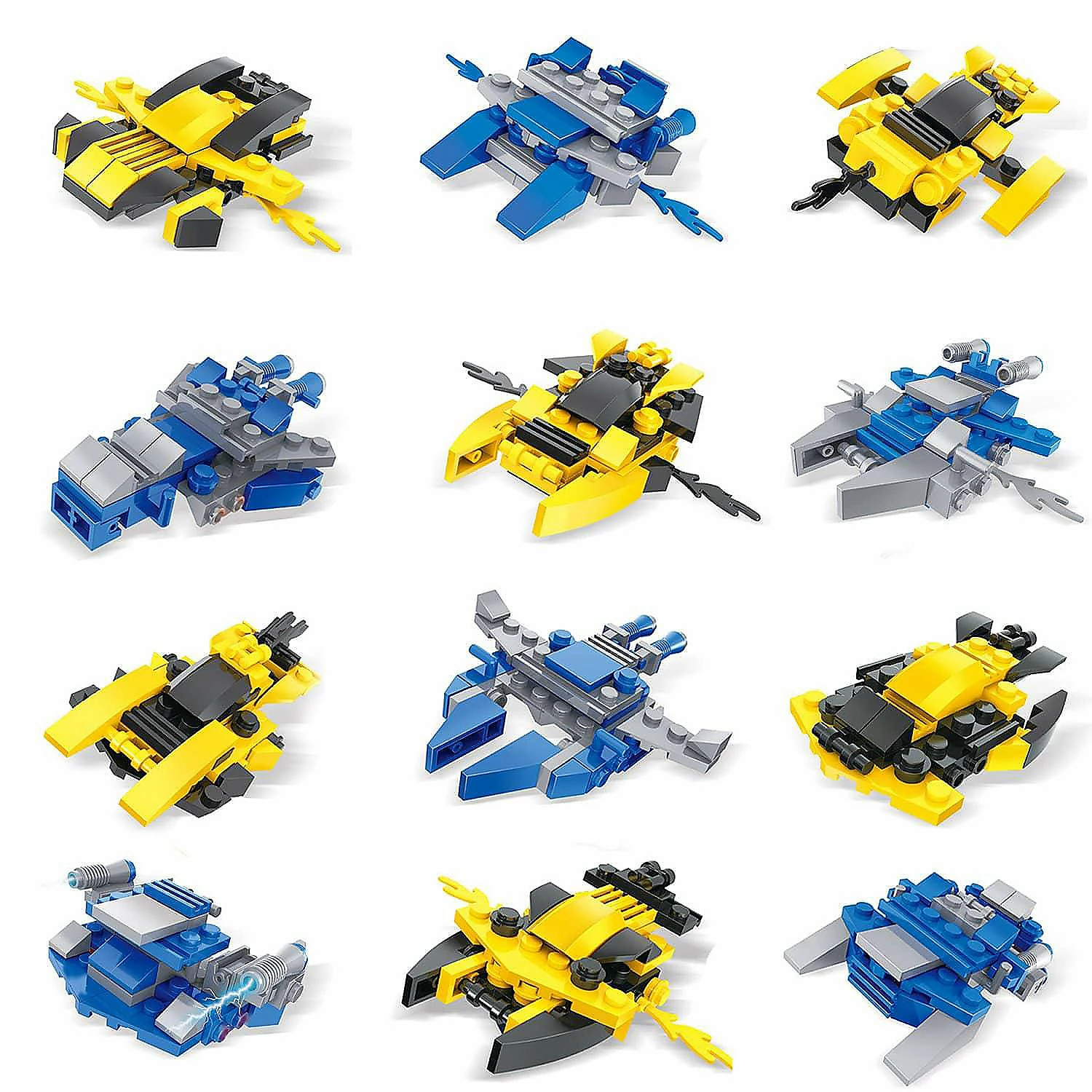 Budget ✨ PopFun-12 Pcs Spaceship Mini Building Blocks ⭐ 3 Budget ✨ PopFun-12 Pcs Spaceship Mini Building Blocks ⭐